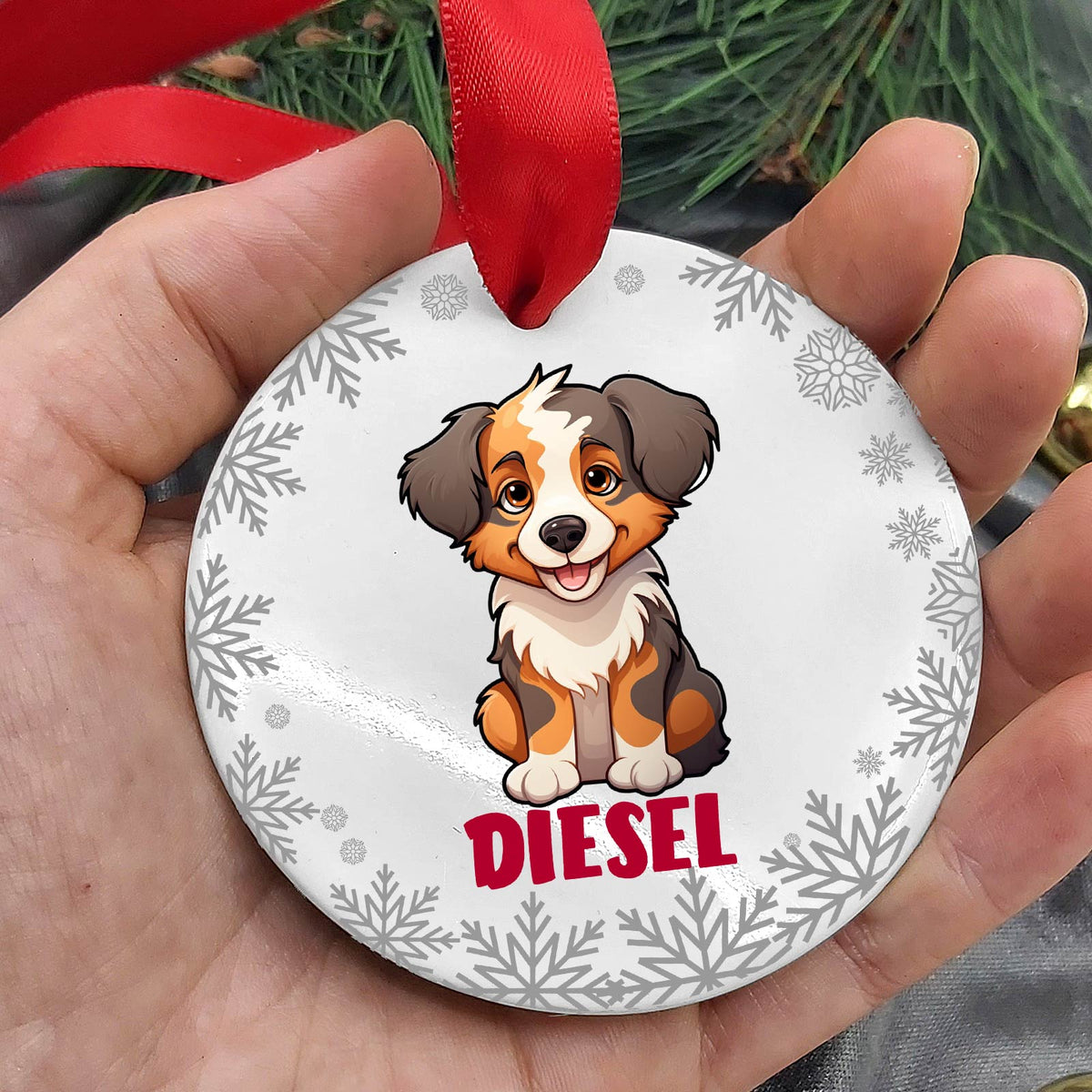 Hondenrassen met Namen Keramische Kerstbal