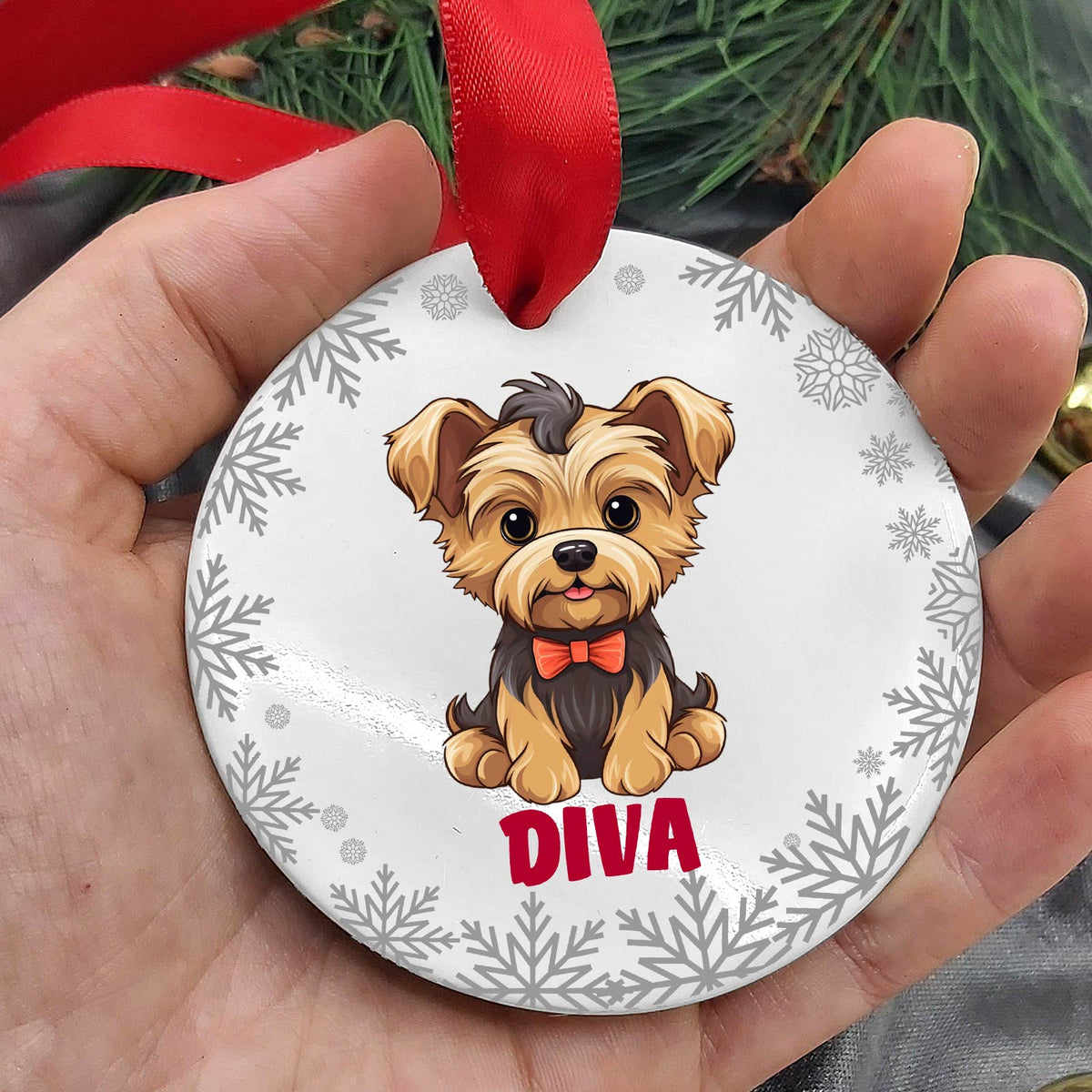 Hondenrassen met Namen Keramische Kerstbal