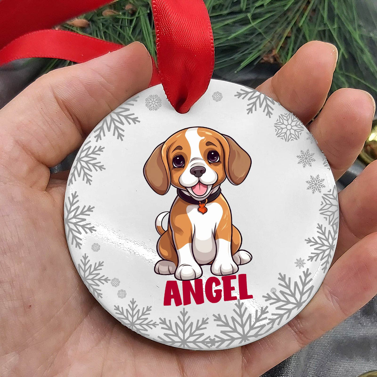 Hondenrassen met Namen Keramische Kerstbal