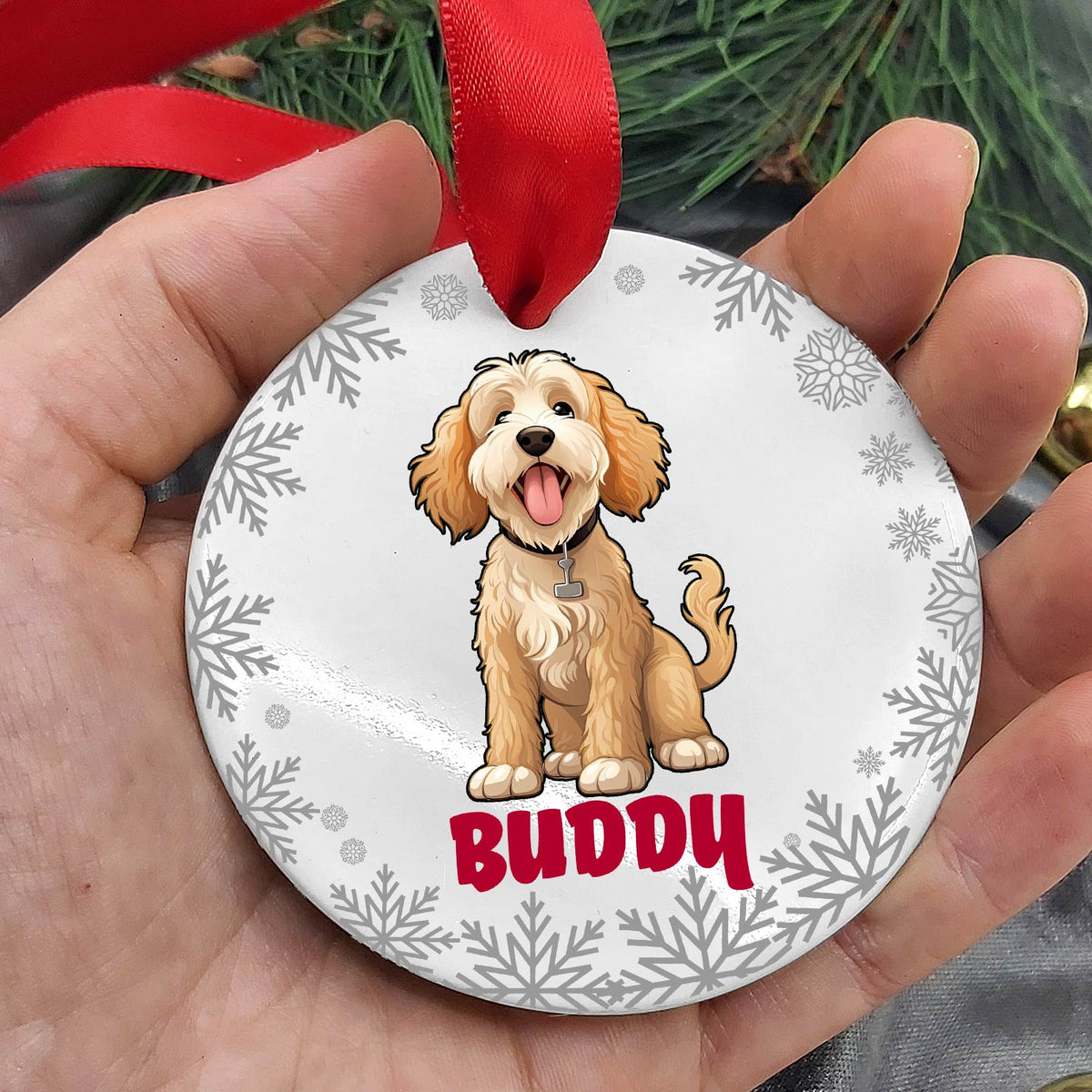 Hondenrassen met Namen Keramische Kerstbal