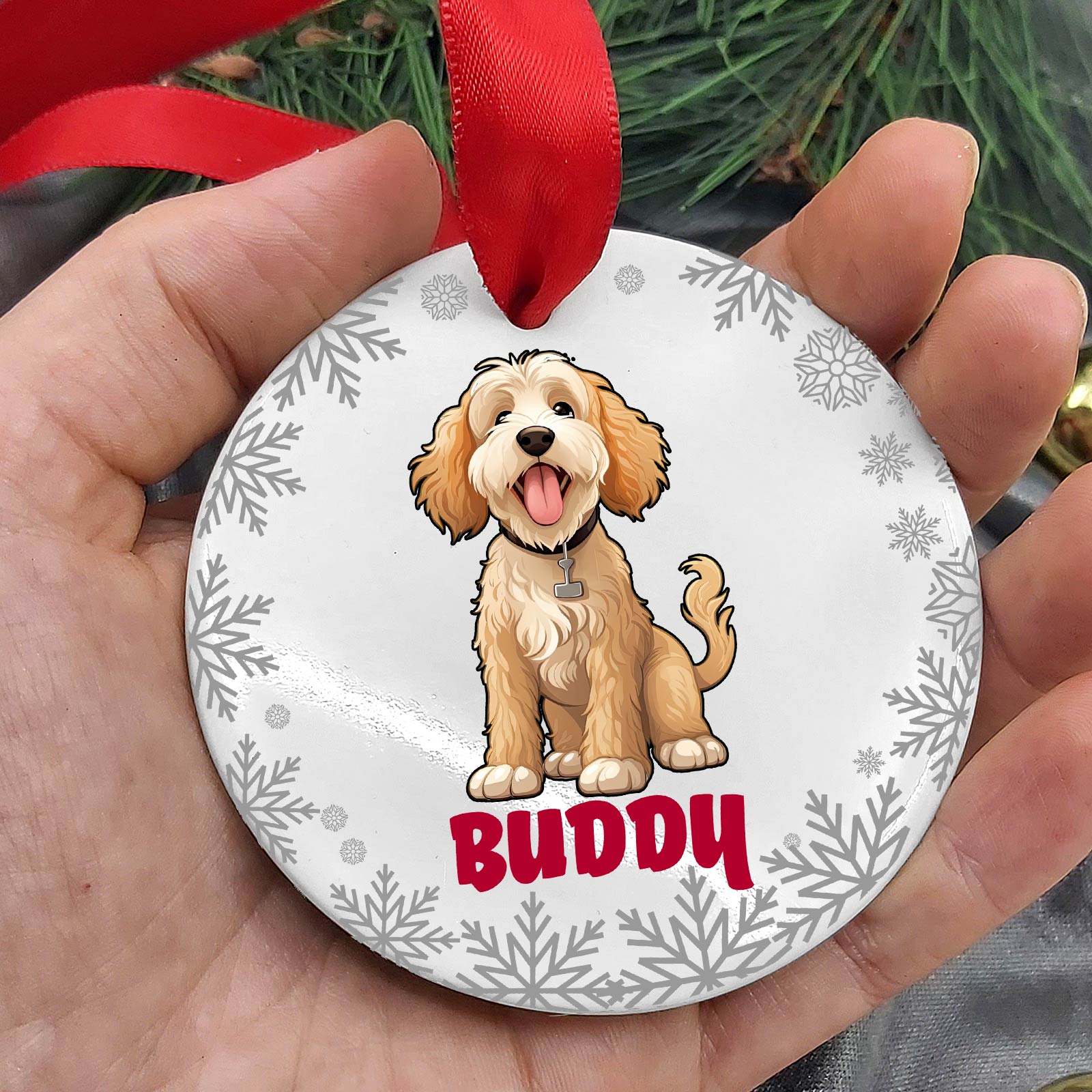 Hondenrassen met Namen Keramische Kerstbal