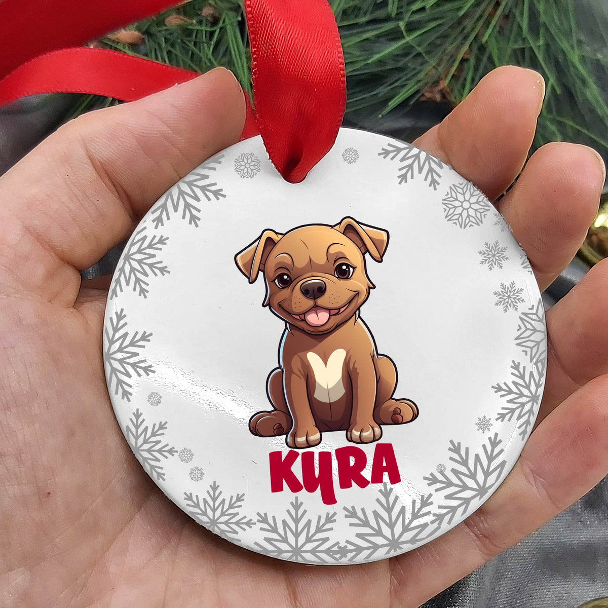 Hondenrassen met Namen Keramische Kerstbal