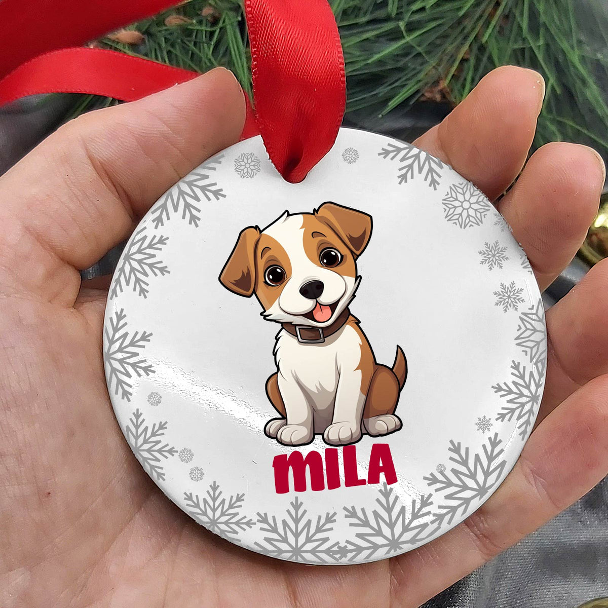 Hondenrassen met Namen Keramische Kerstbal