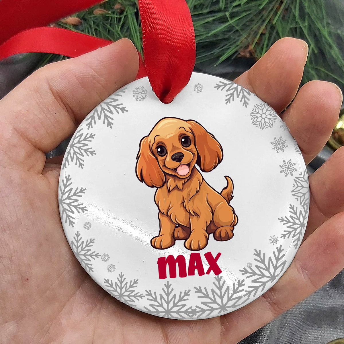 Hondenrassen met Namen Keramische Kerstbal