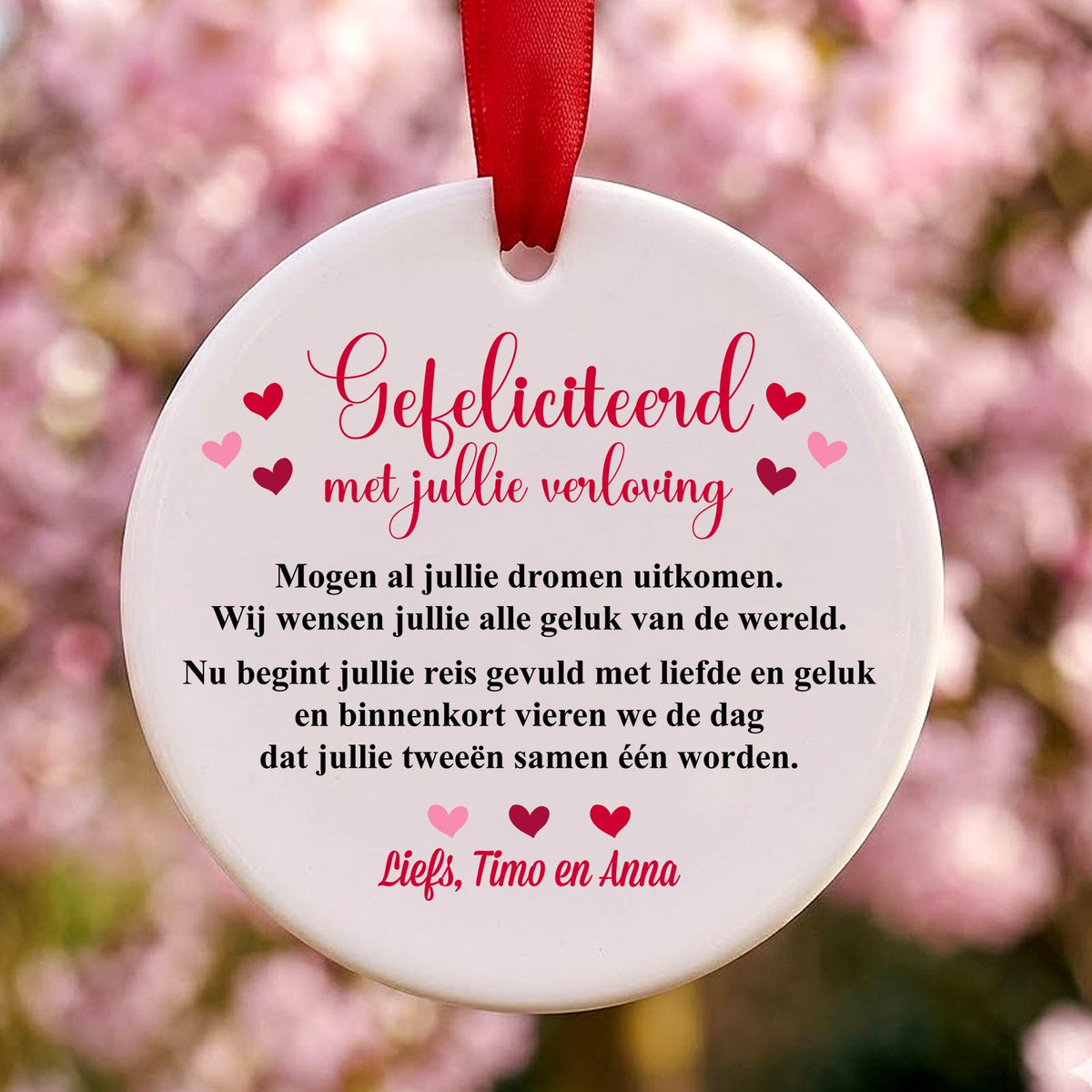 Gefeliciteerd met jullie verloving - verlovingscadeau van keramiek