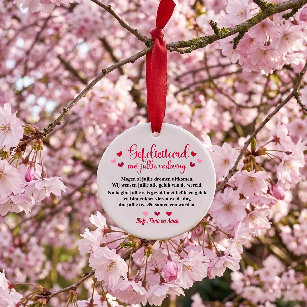 Gefeliciteerd met jullie verloving - verlovingscadeau van keramiek