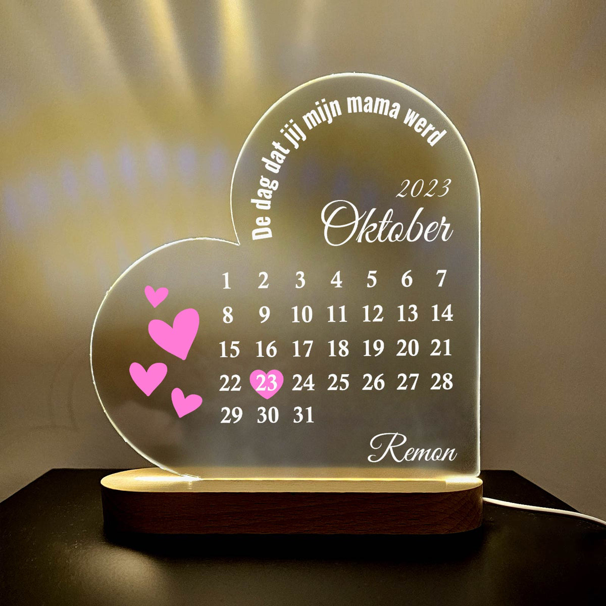 Dag dat jij mijn mama werd - Ledlamp - Bella Mia