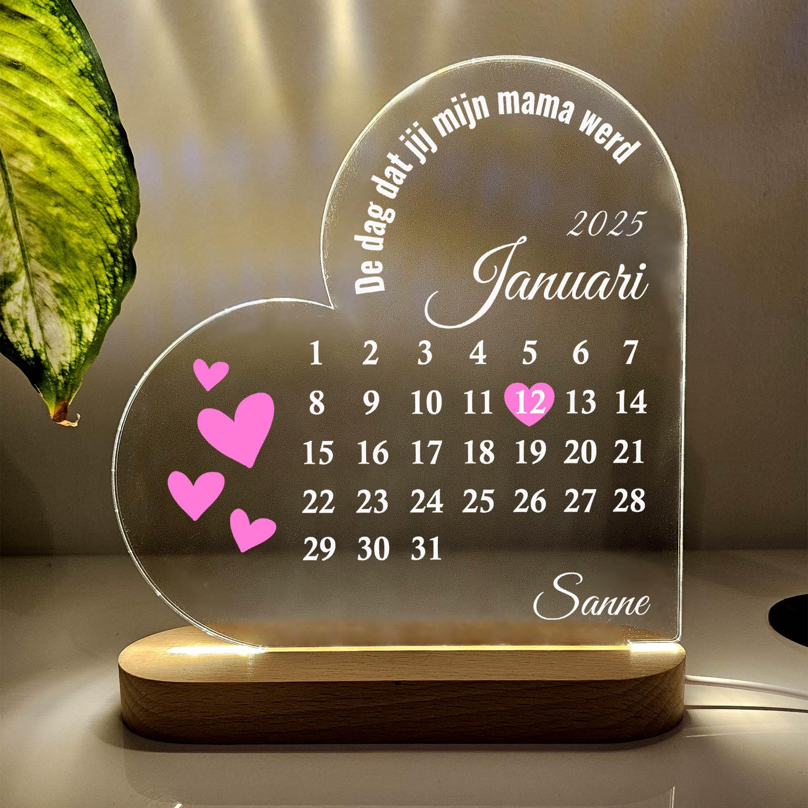 Dag dat jij mijn mama werd - Ledlamp - Bella Mia