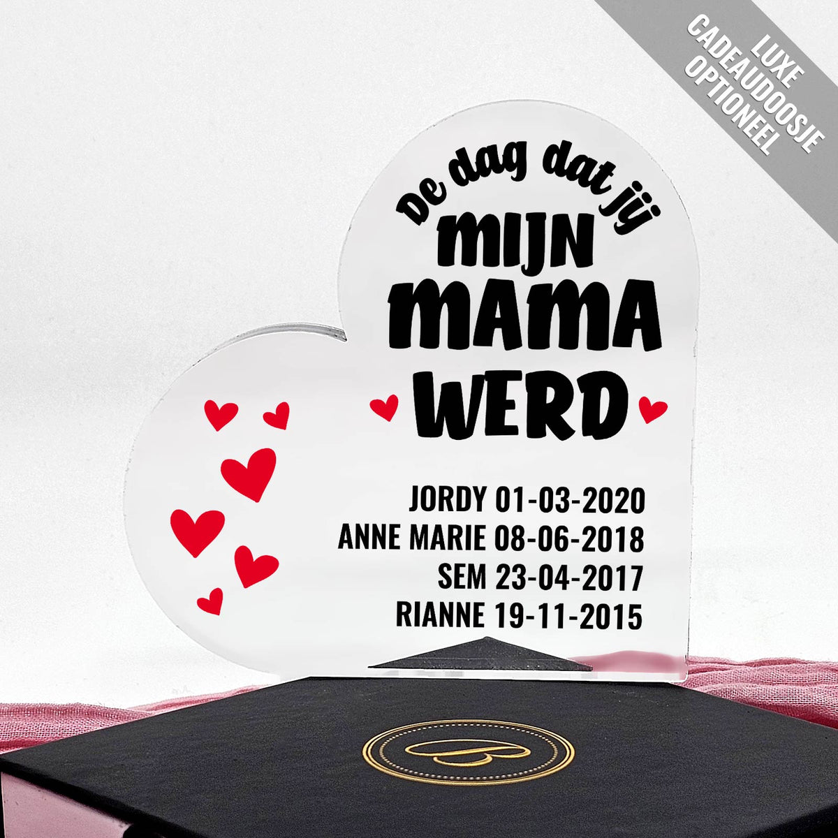 Dag Dat Jij Mijn Mama Werd Plexiglas Hart - Bella Mia