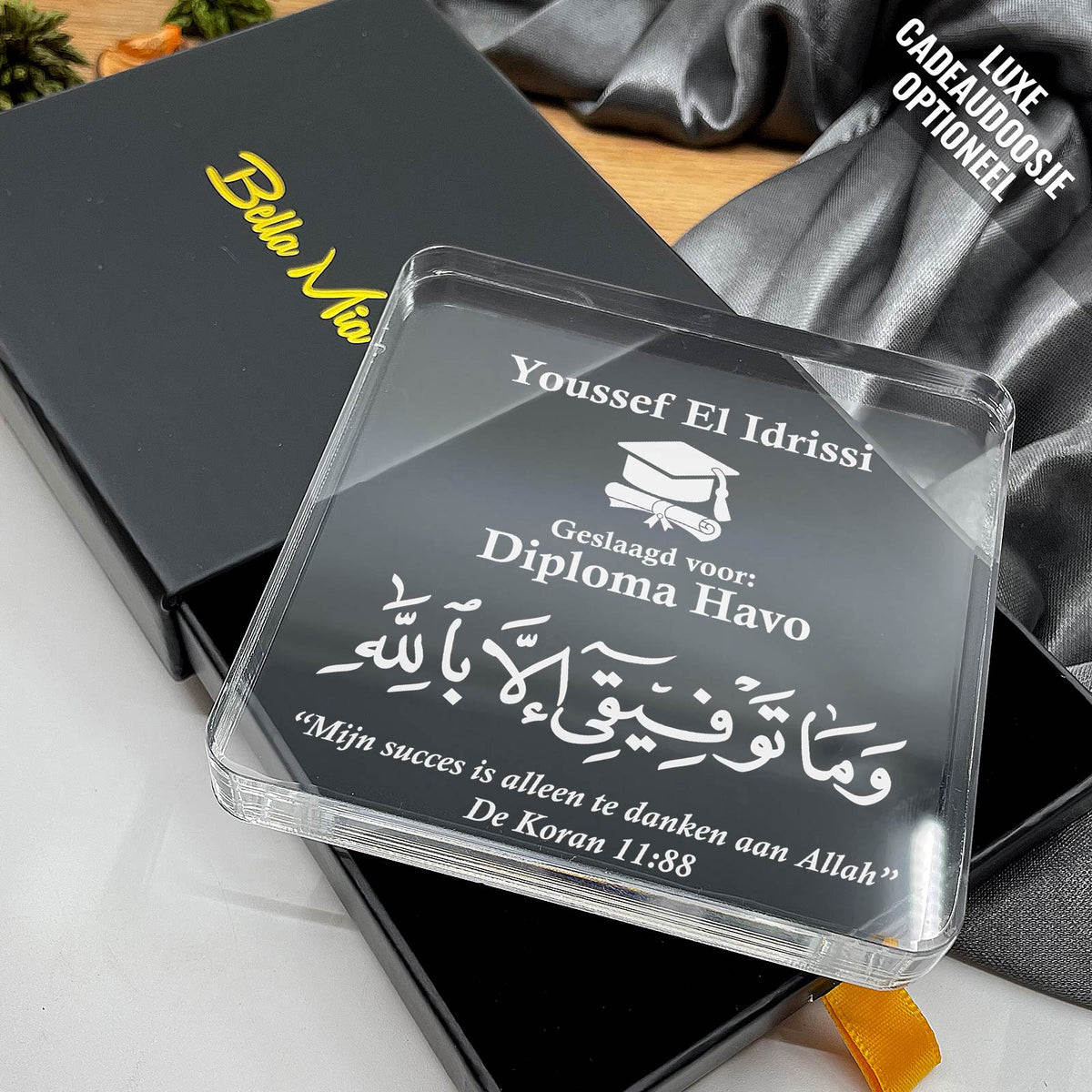 Dankzij Allah - Plexi Plaque - Bella Mia