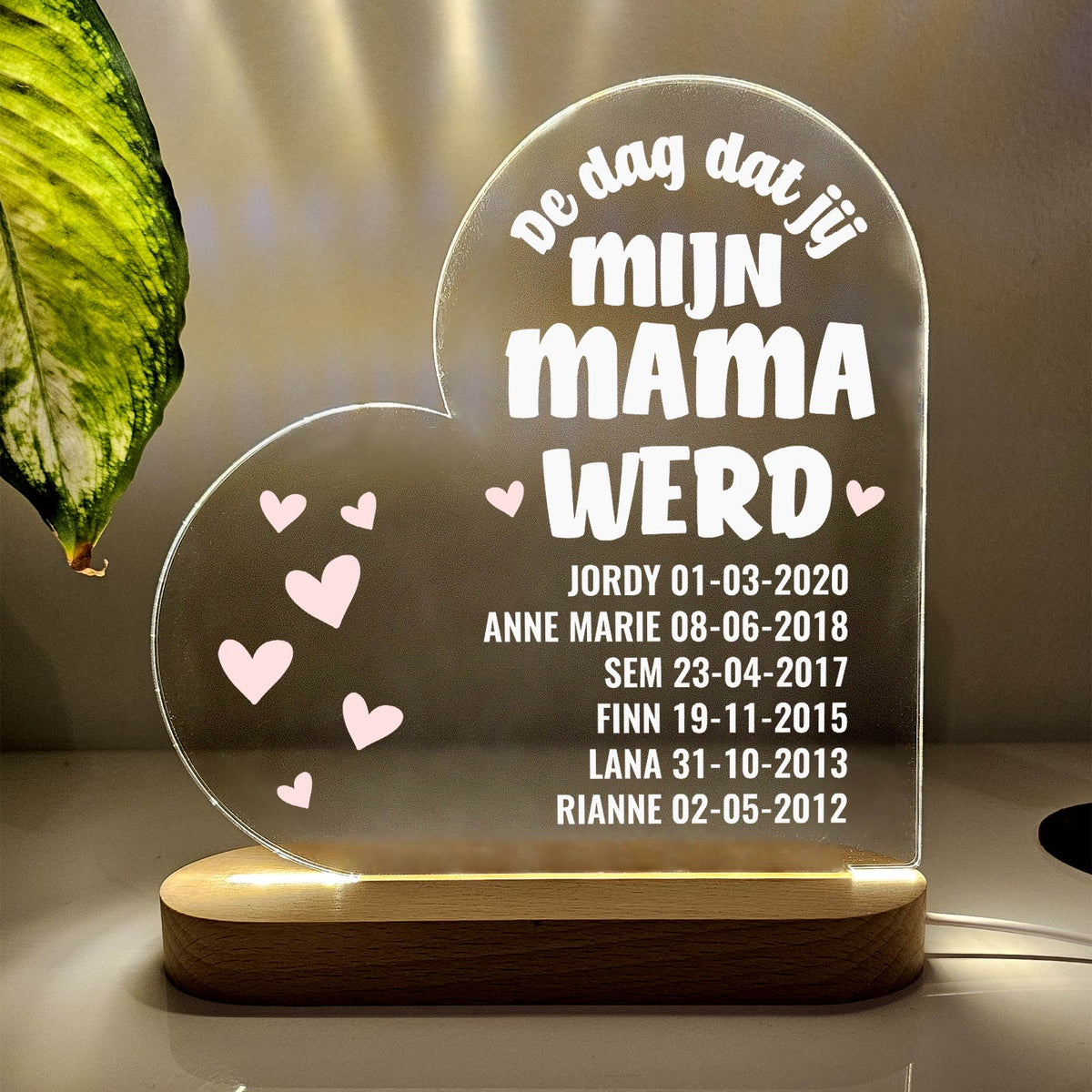De dag dat jij mijn mama werd - Ledlampje - Bella Mia