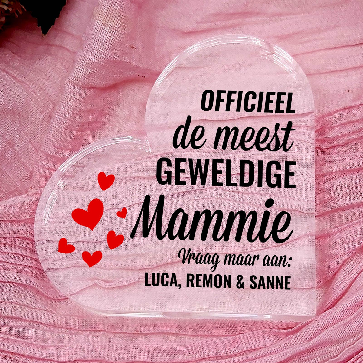 De meest geweldige ... Hart van Plexiglas - Bella Mia