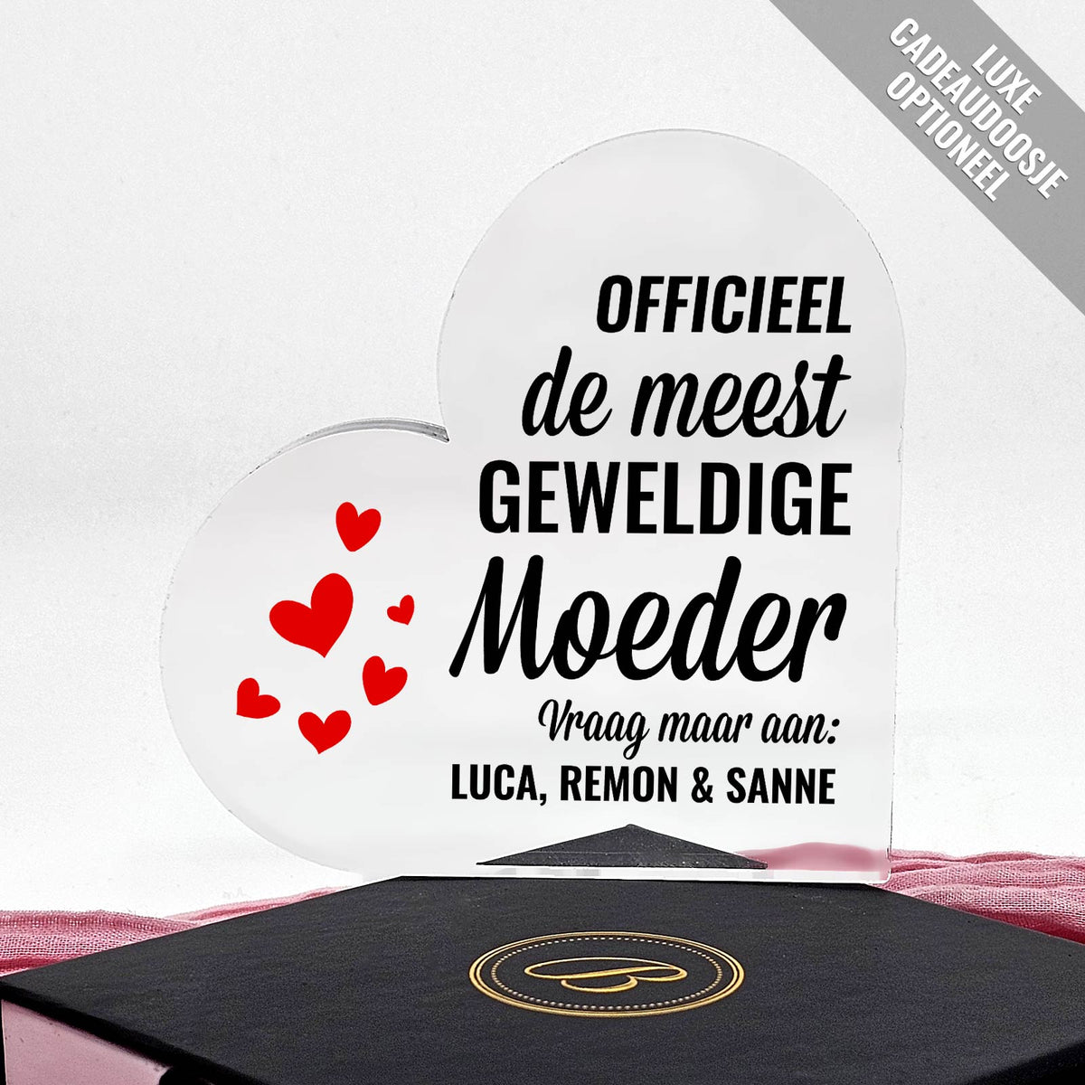 De meest geweldige ... Hart van Plexiglas - Bella Mia