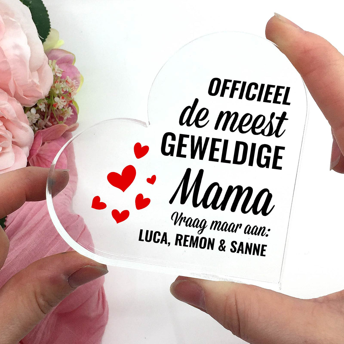 De meest geweldige ... Hart van Plexiglas - Bella Mia