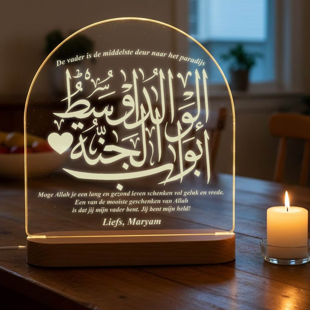 De vader is de middelste deur naar het paradijs Lamp - Bella Mia
