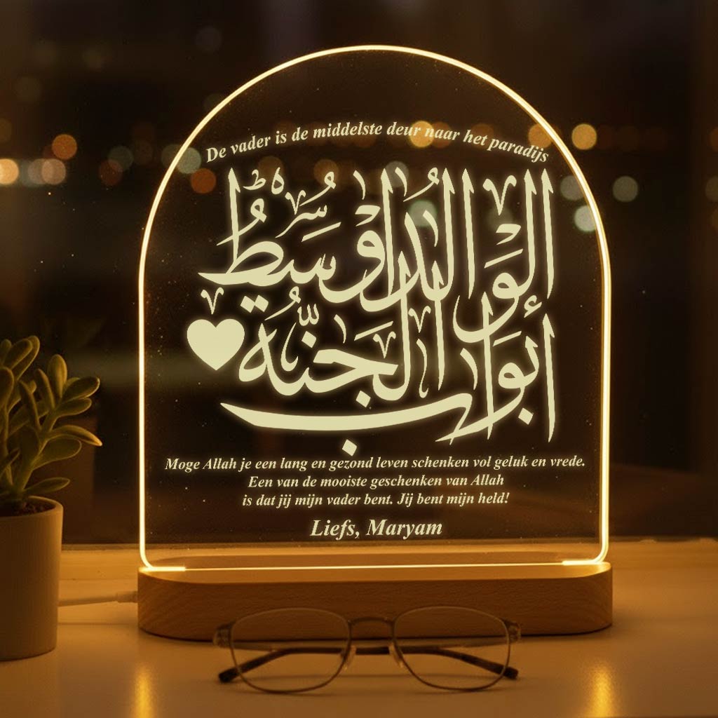De vader is de middelste deur naar het paradijs Lamp - Bella Mia