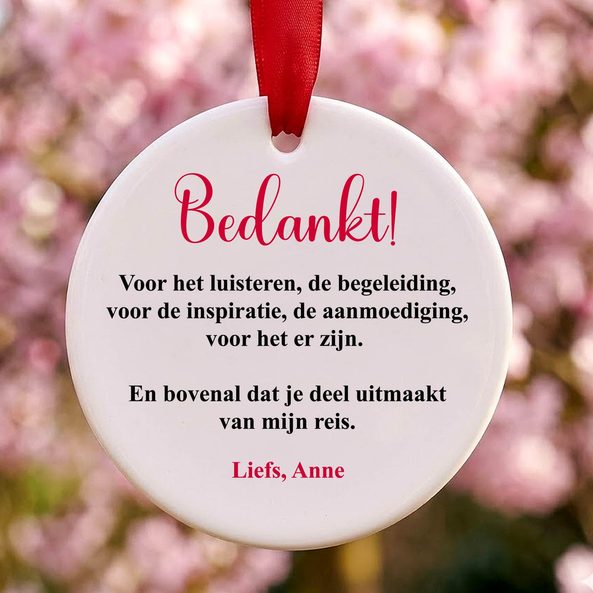 Deel van mijn reis - Afscheidsadeau van Keramiek - Bella Mia