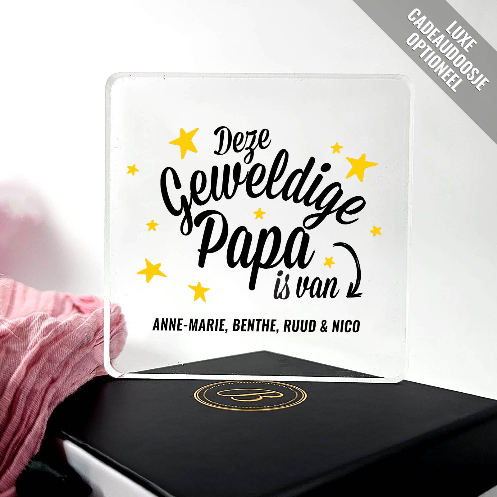 Deze Geweldige Papa Is Van - Plexi Glas Plaque - Bella Mia