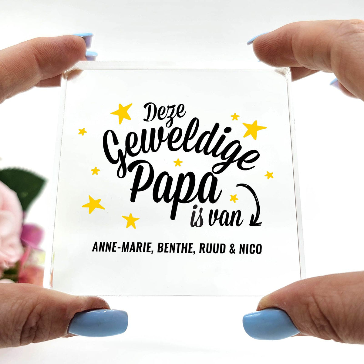 Deze Geweldige Papa Is Van - Plexi Glas Plaque - Bella Mia