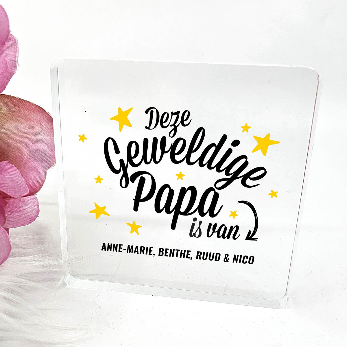 Deze Geweldige Papa Is Van - Plexi Glas Plaque - Bella Mia