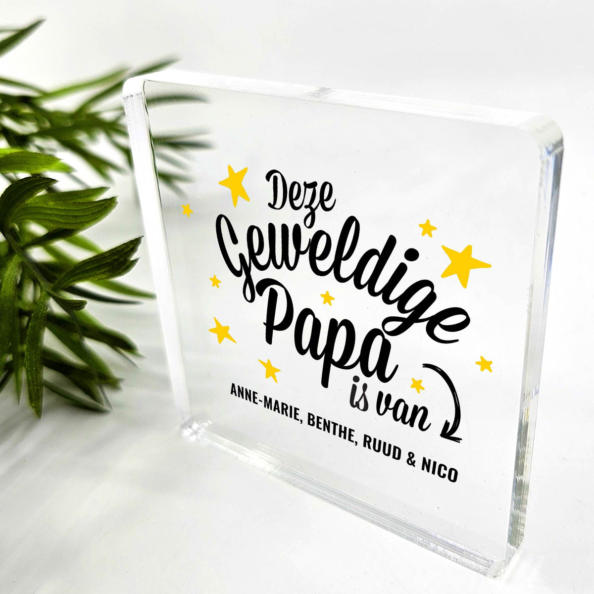 Deze Geweldige Papa Is Van - Plexi Glas Plaque - Bella Mia