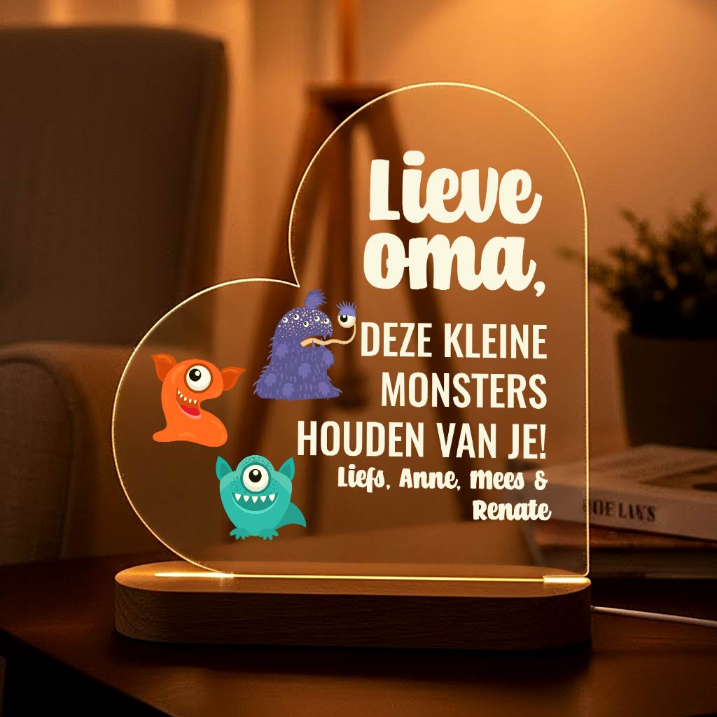 Deze monsters houden van je - Ledlamp - Bella Mia