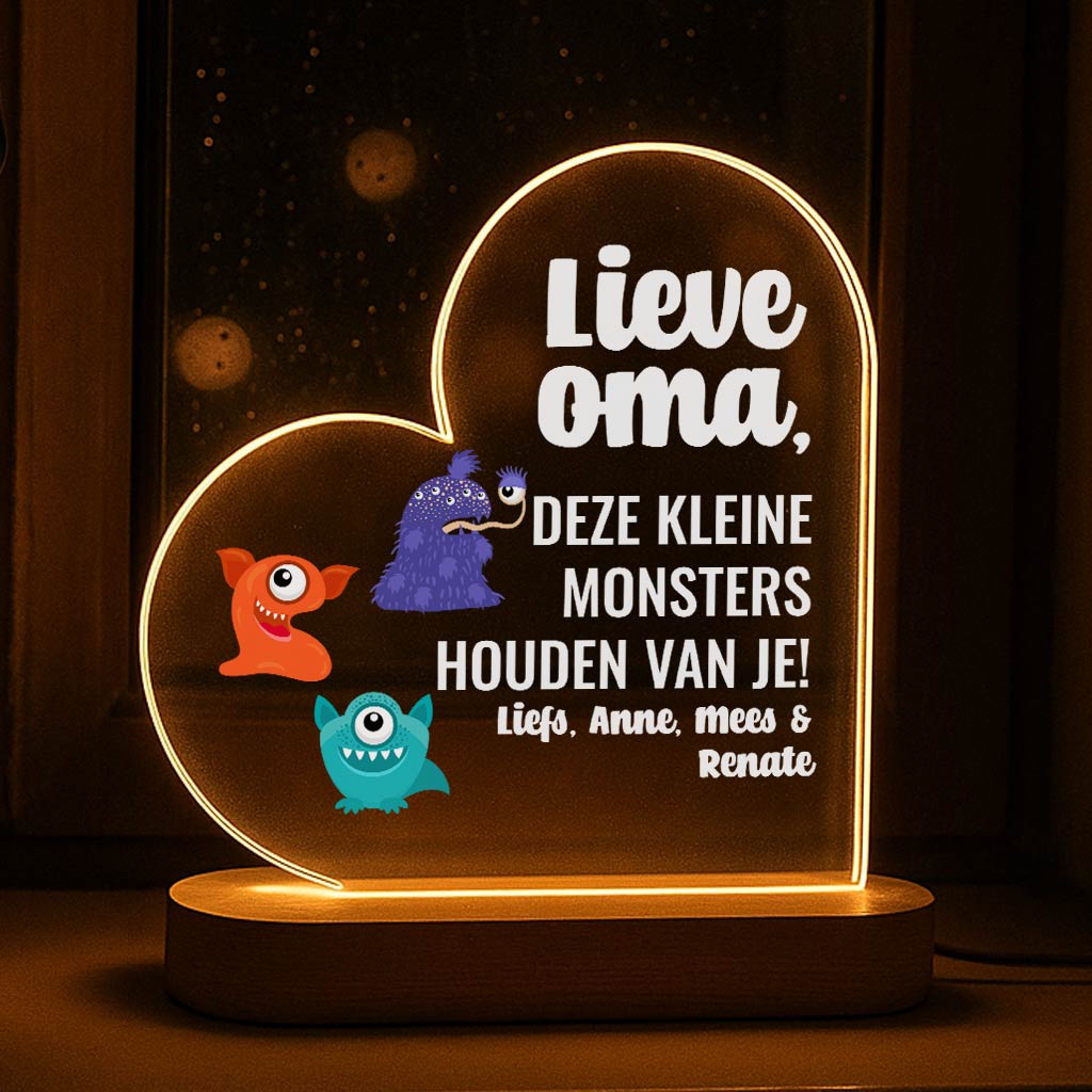 Deze monsters houden van je - Ledlamp - Bella Mia