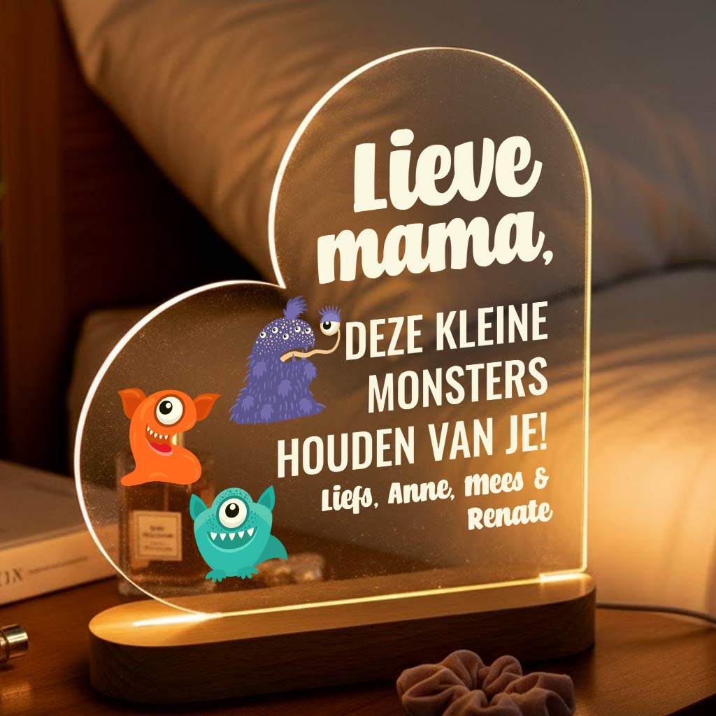 Deze monsters houden van je - Ledlamp - Bella Mia