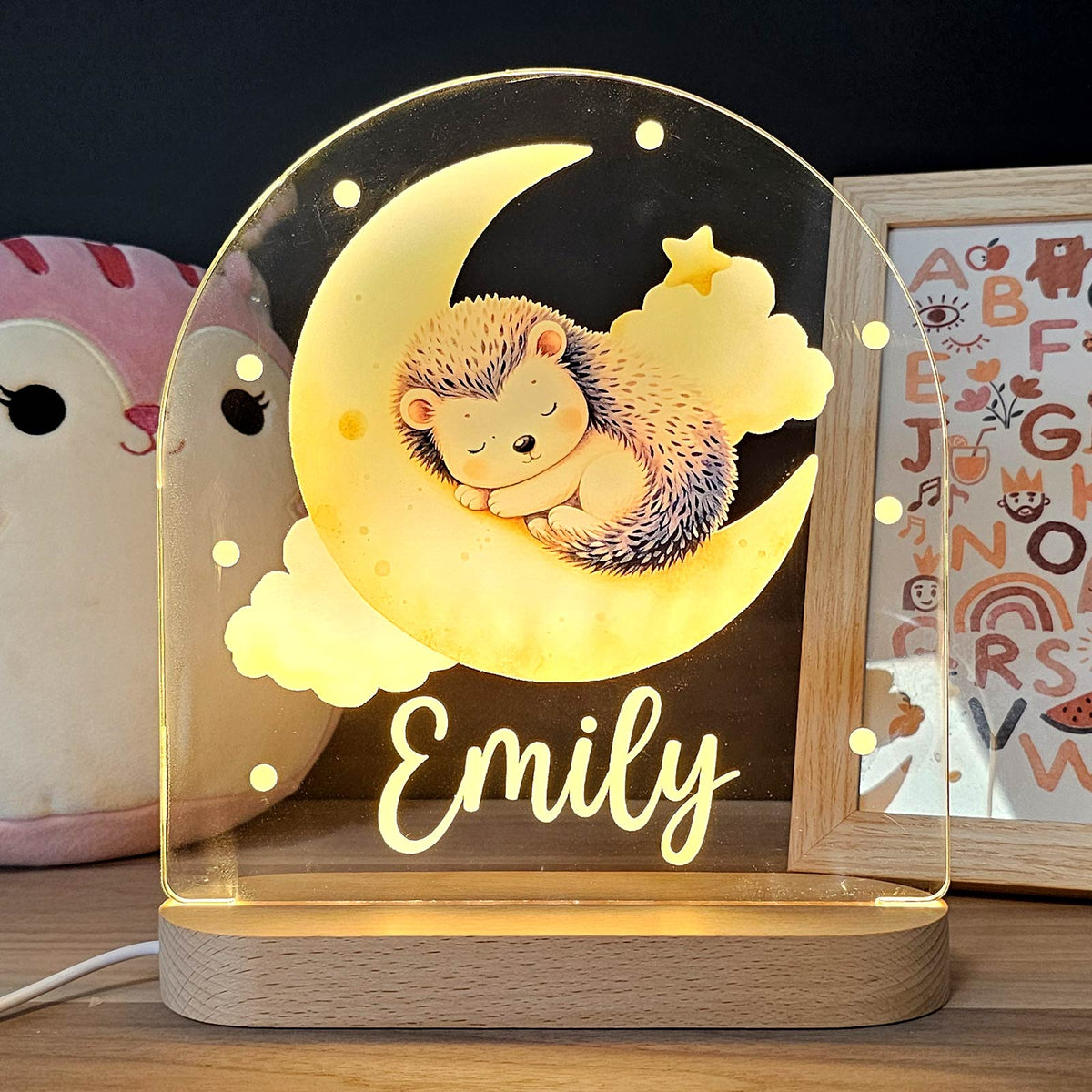 Dieren Nachtlampje met eigen naam - Bella Mia