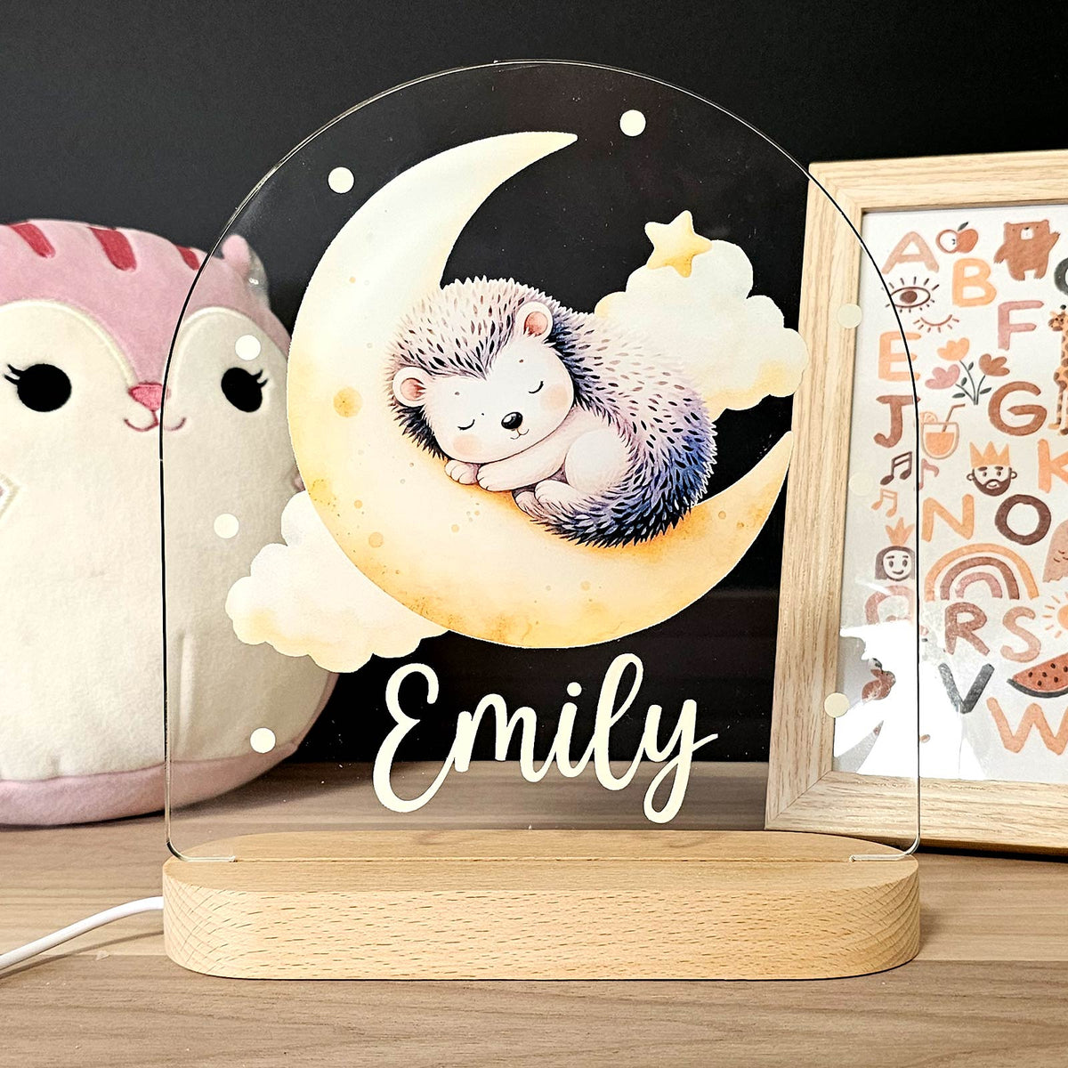 Dieren Nachtlampje met eigen naam - Bella Mia