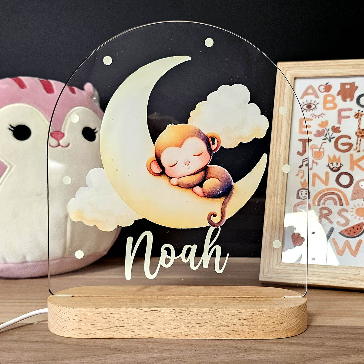 Dieren Nachtlampje met eigen naam - Bella Mia