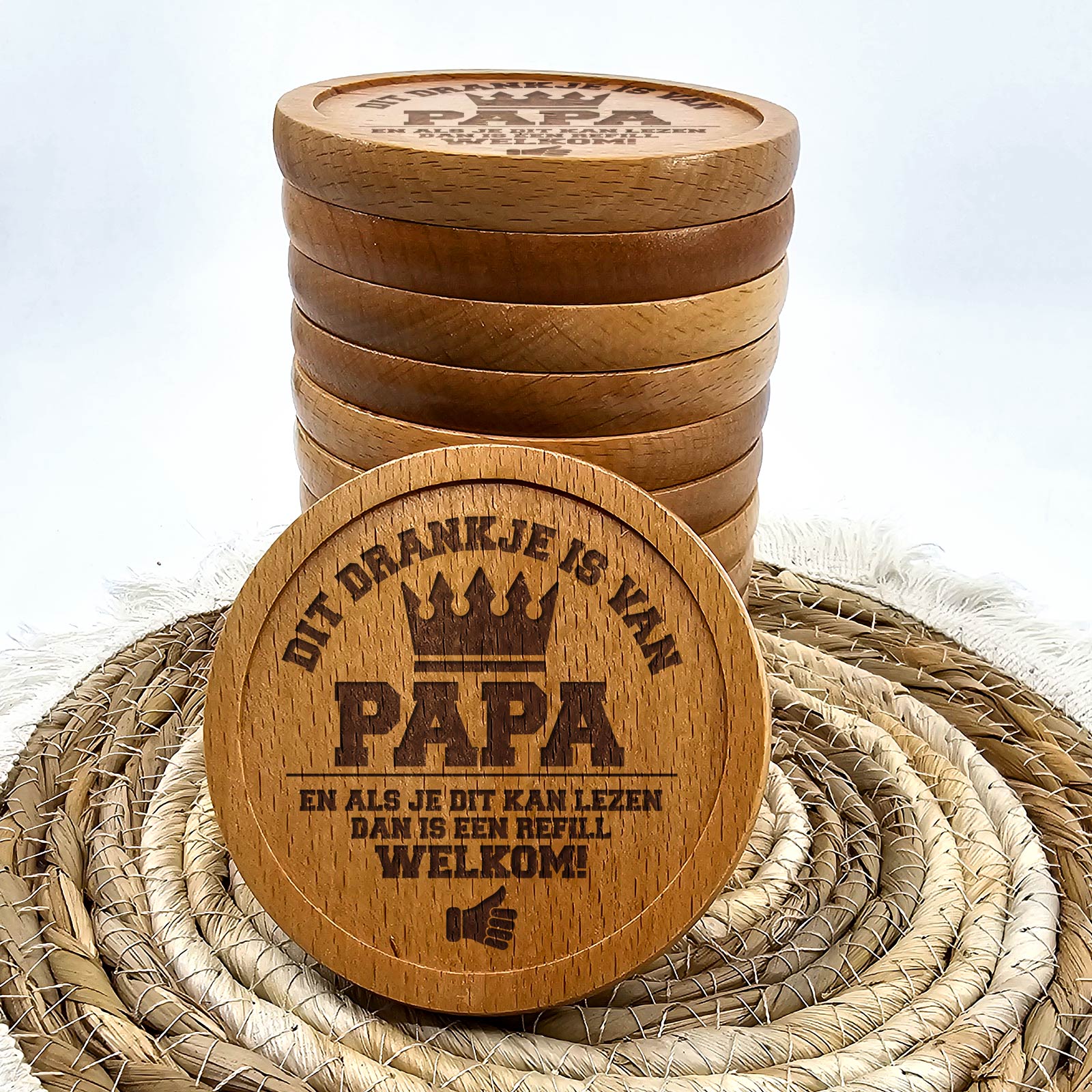 Dit drankje is van Papa - Onderzetter - Bella Mia