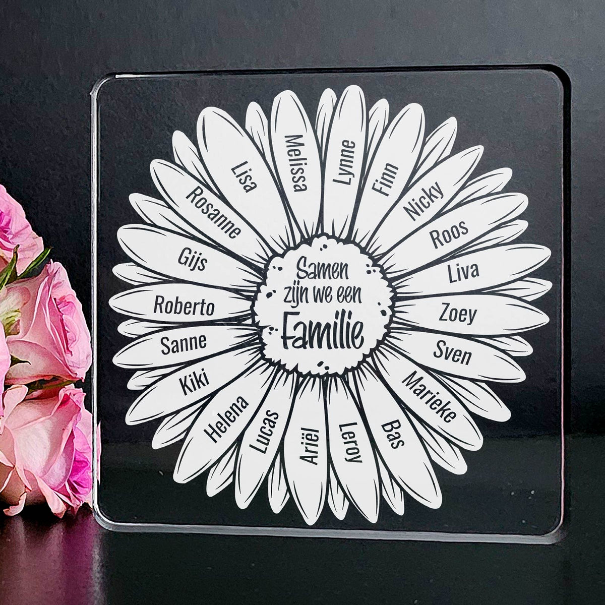 Een Bloeiende Familie van Plexi Glas - Bella Mia