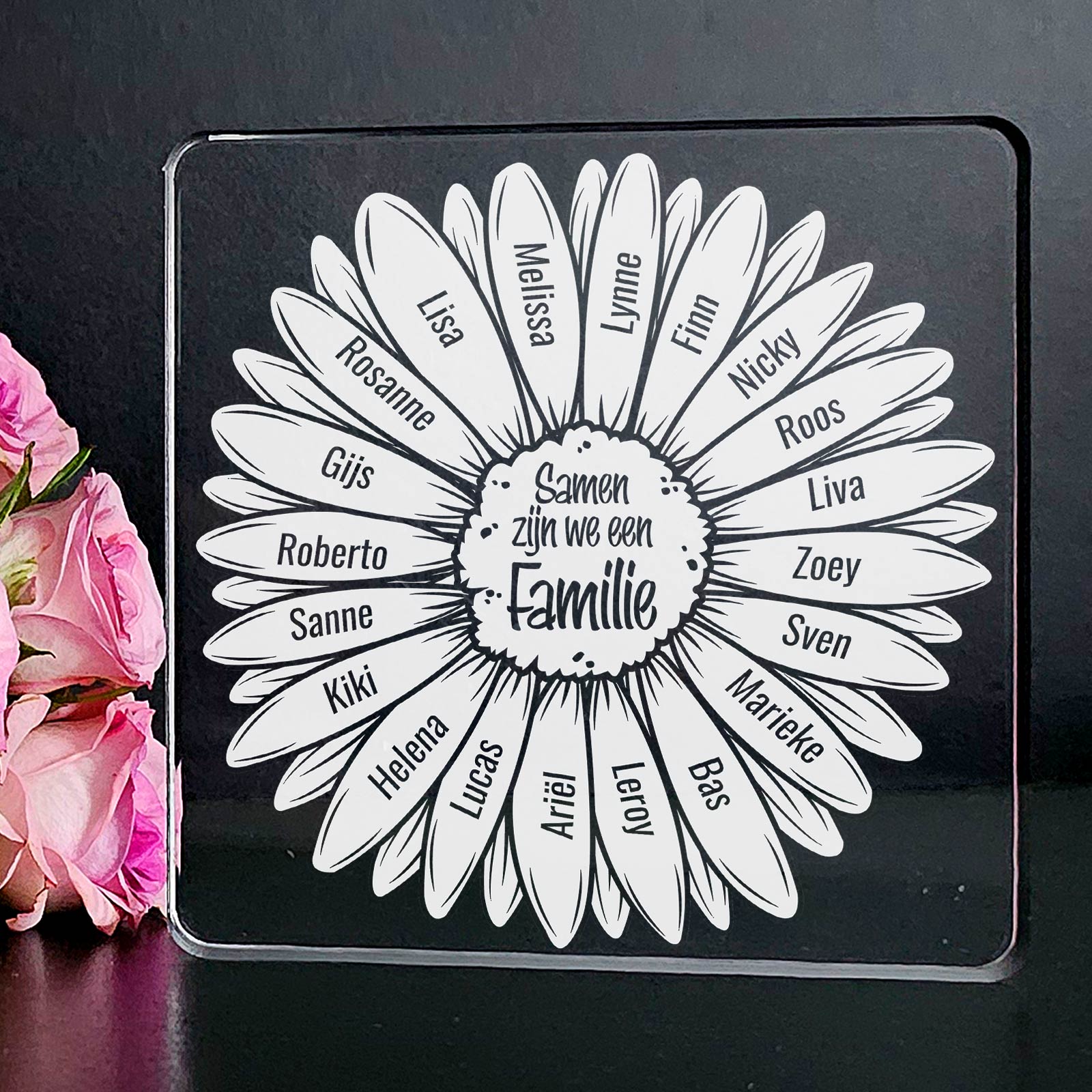 Een Bloeiende Familie van Plexi Glas - Bella Mia