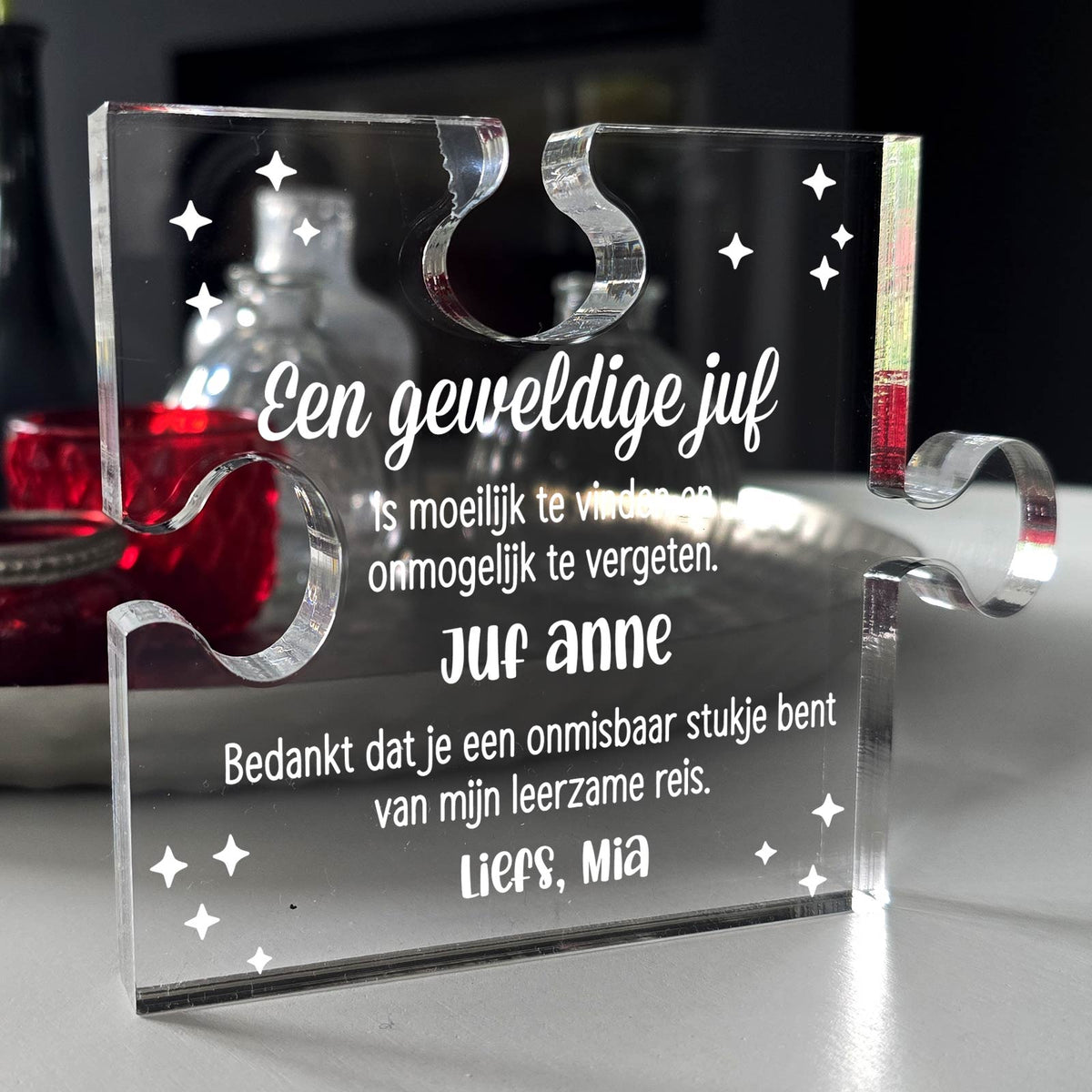 Een geweldige juf - Puzzelstuk - Bella Mia