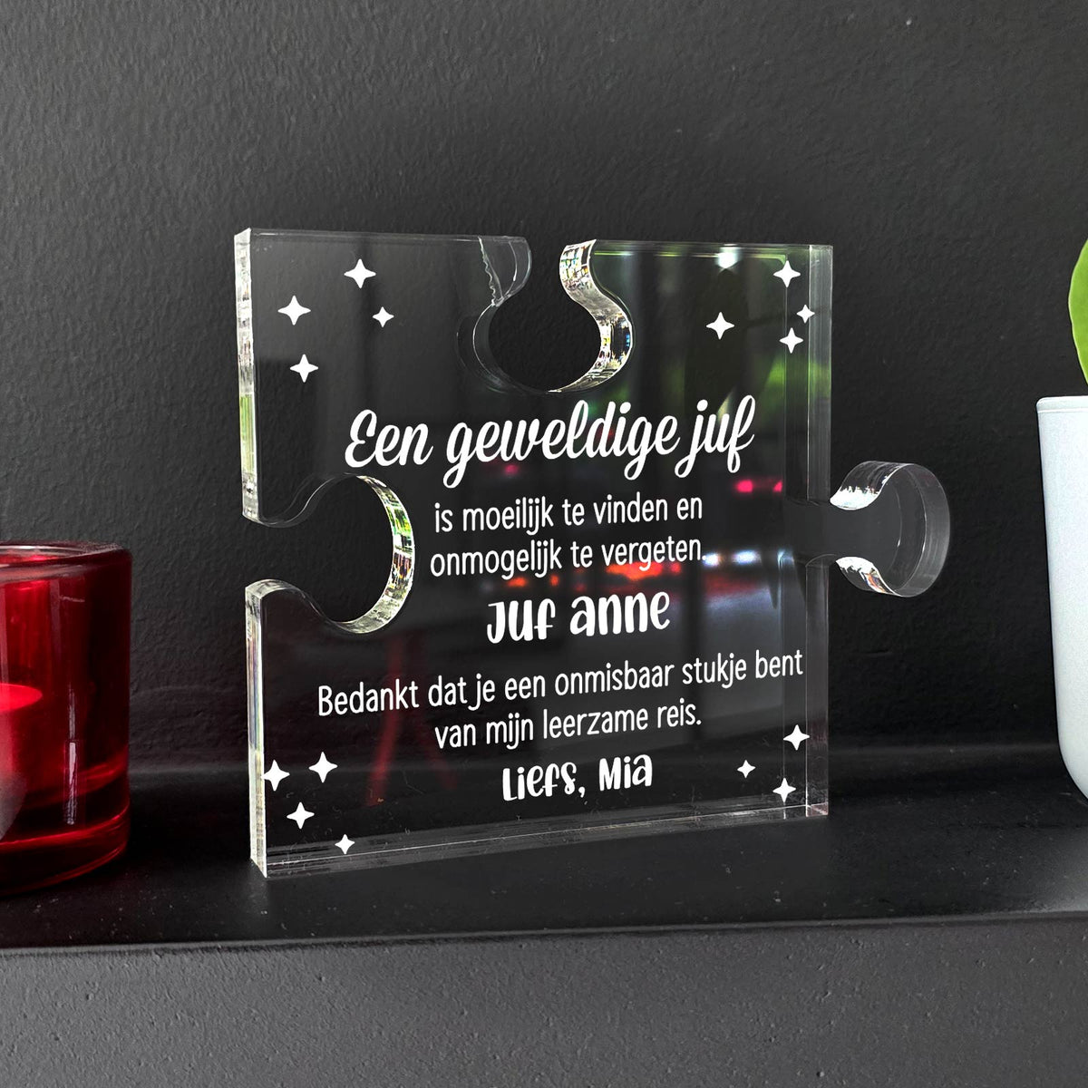 Een geweldige juf - Puzzelstuk - Bella Mia