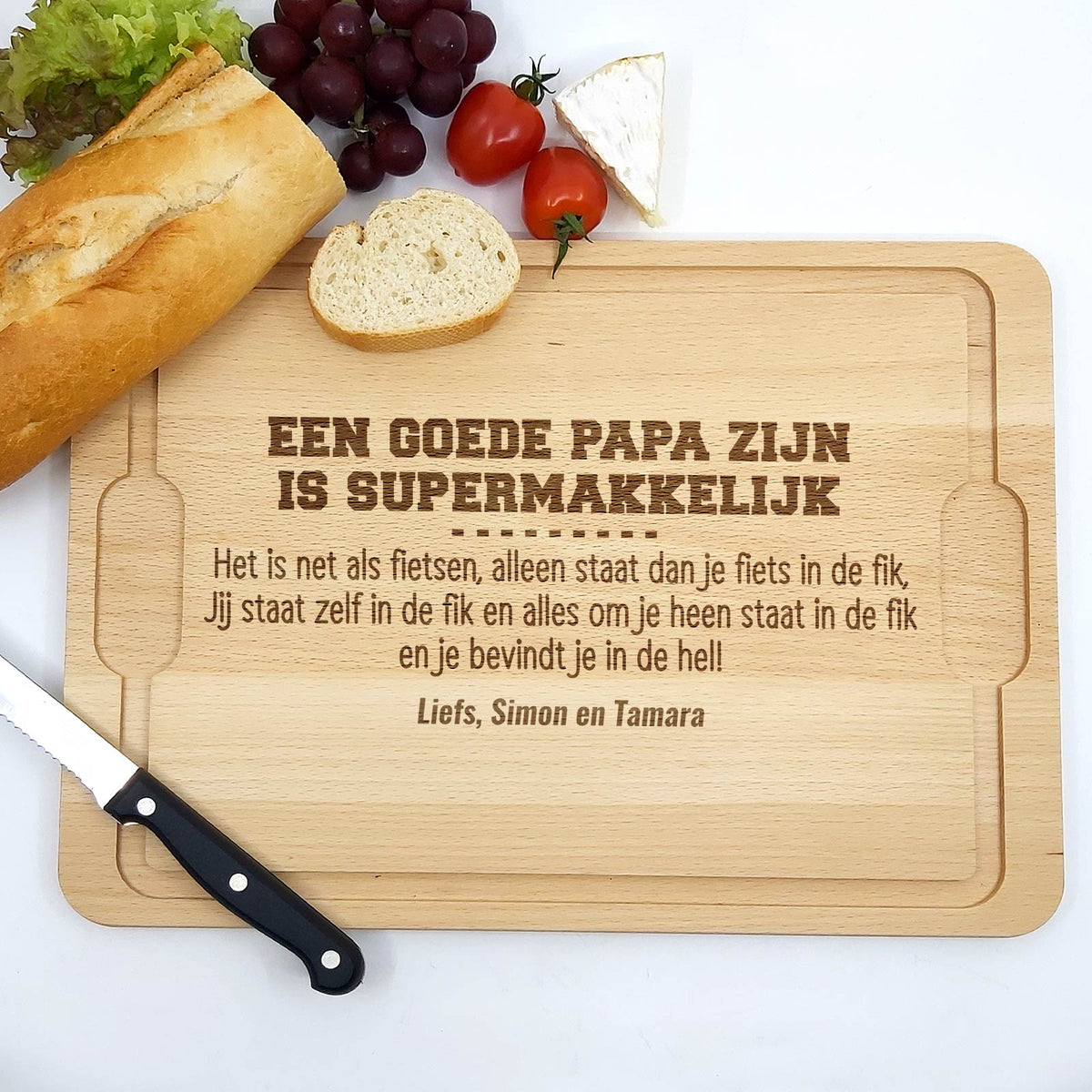 Een goede papa zijn is supermakkelijk - Snijplank - Bella Mia