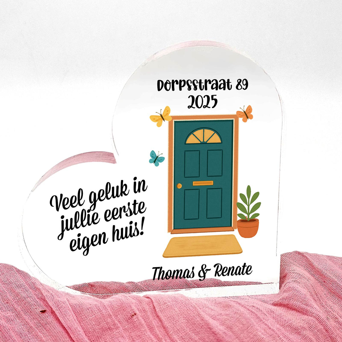 Eerste nieuwe huis - Plexiglas Hart - Bella Mia