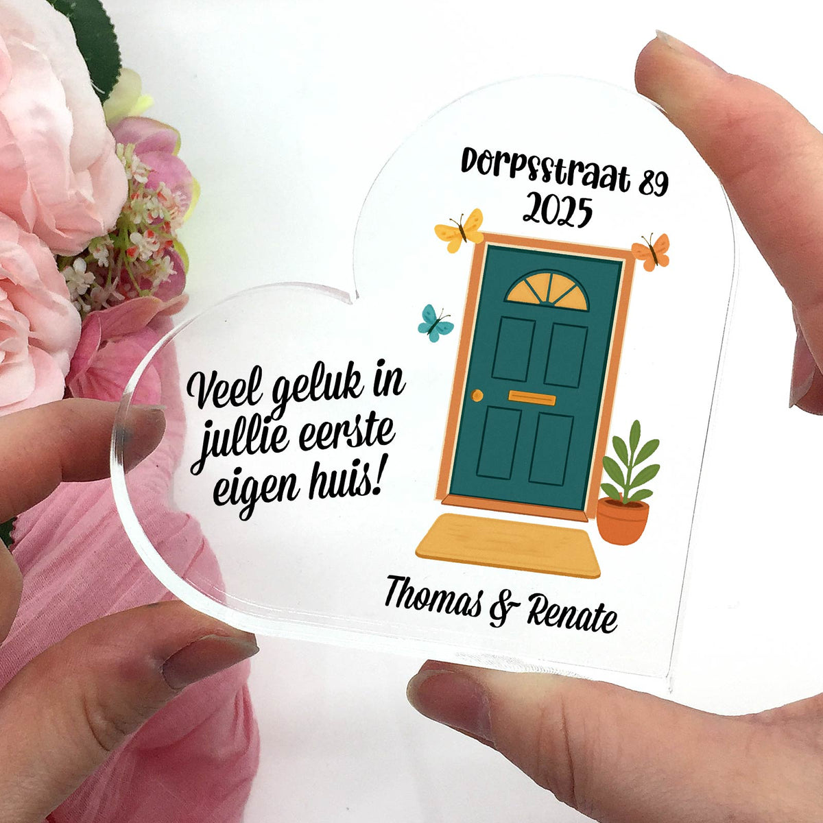 Eerste nieuwe huis - Plexiglas Hart - Bella Mia