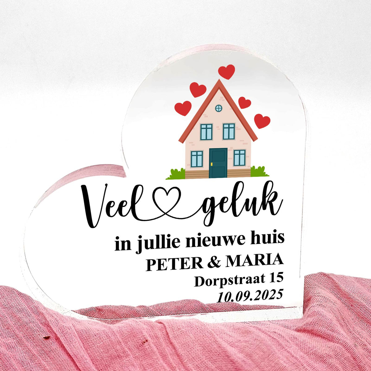 Eerste nieuwe huis - Plexiglas Hart (Copy) - Bella Mia