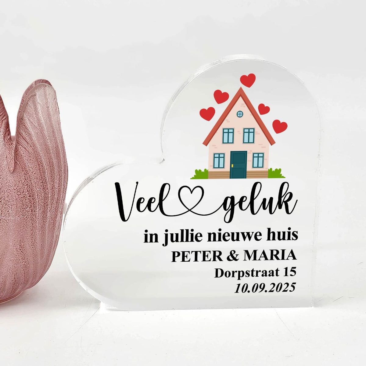 Eerste nieuwe huis - Plexiglas Hart (Copy) - Bella Mia