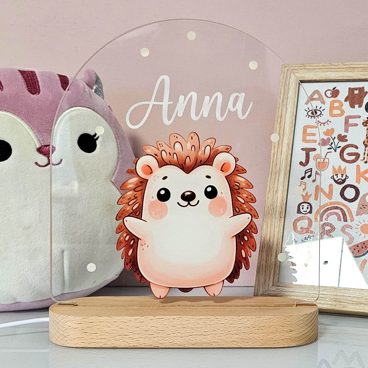 Egel - Nachtlampje met eigen naam - Bella Mia