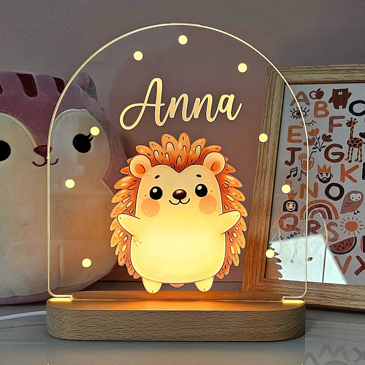 Egel - Nachtlampje met eigen naam - Bella Mia