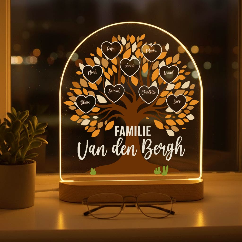 Familieboom - Ledlamp met eigen namen - Bella Mia