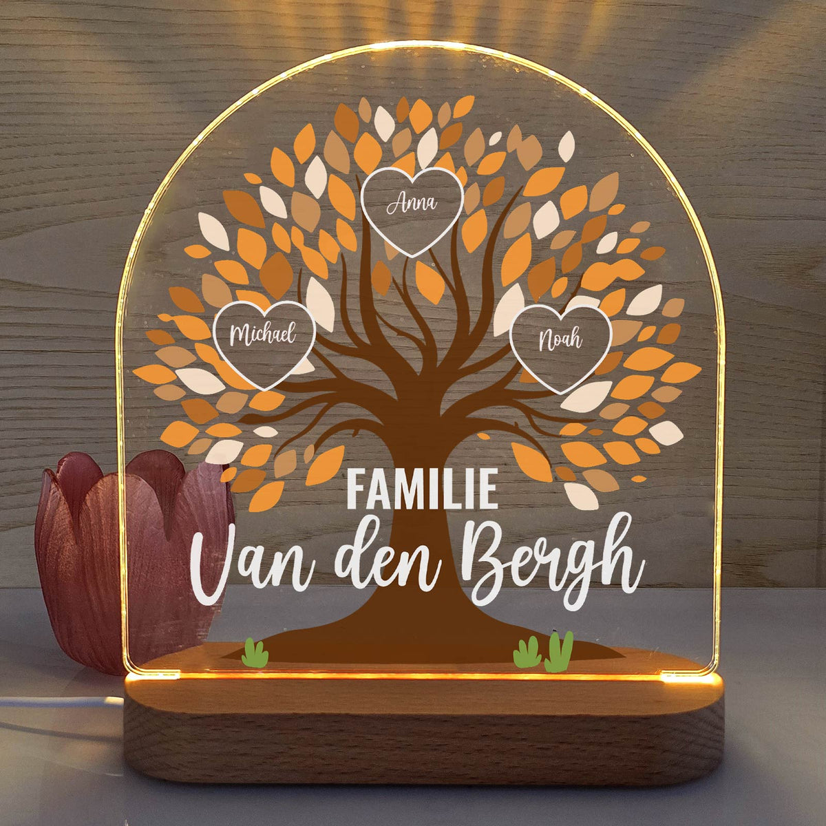 Familieboom - Ledlamp met eigen namen - Bella Mia