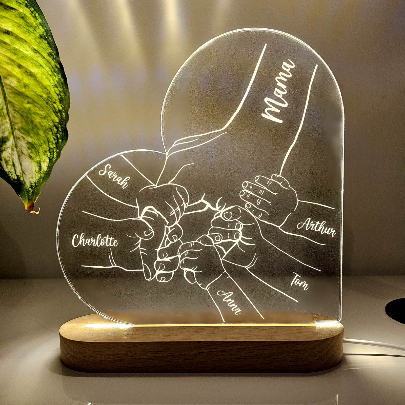 Familiehanden Ledlamp - Bella Mia