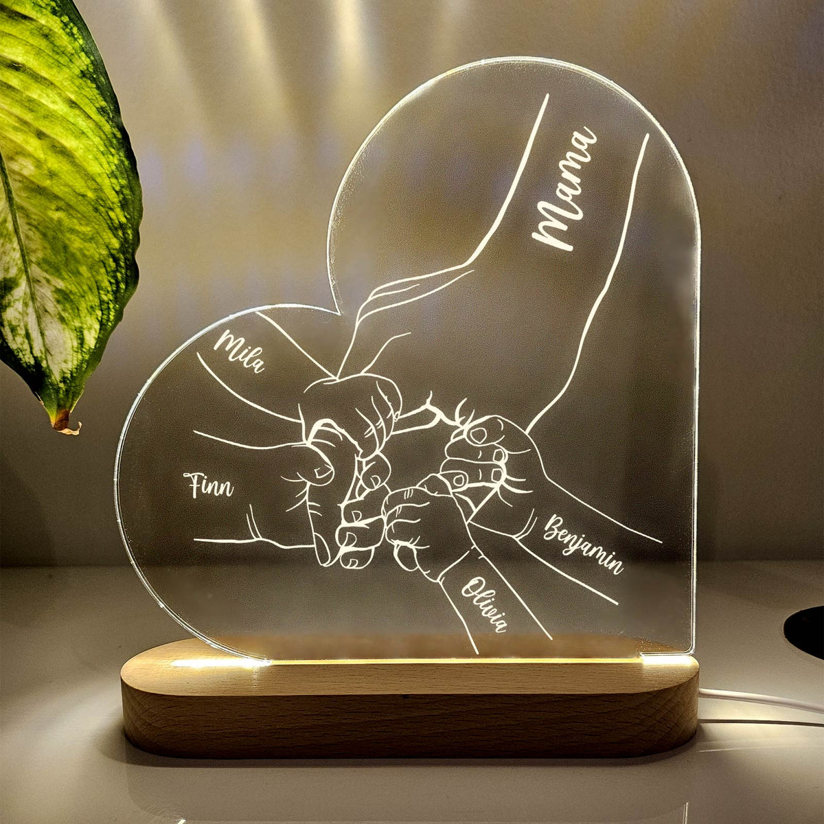 Familiehanden Ledlamp - Bella Mia