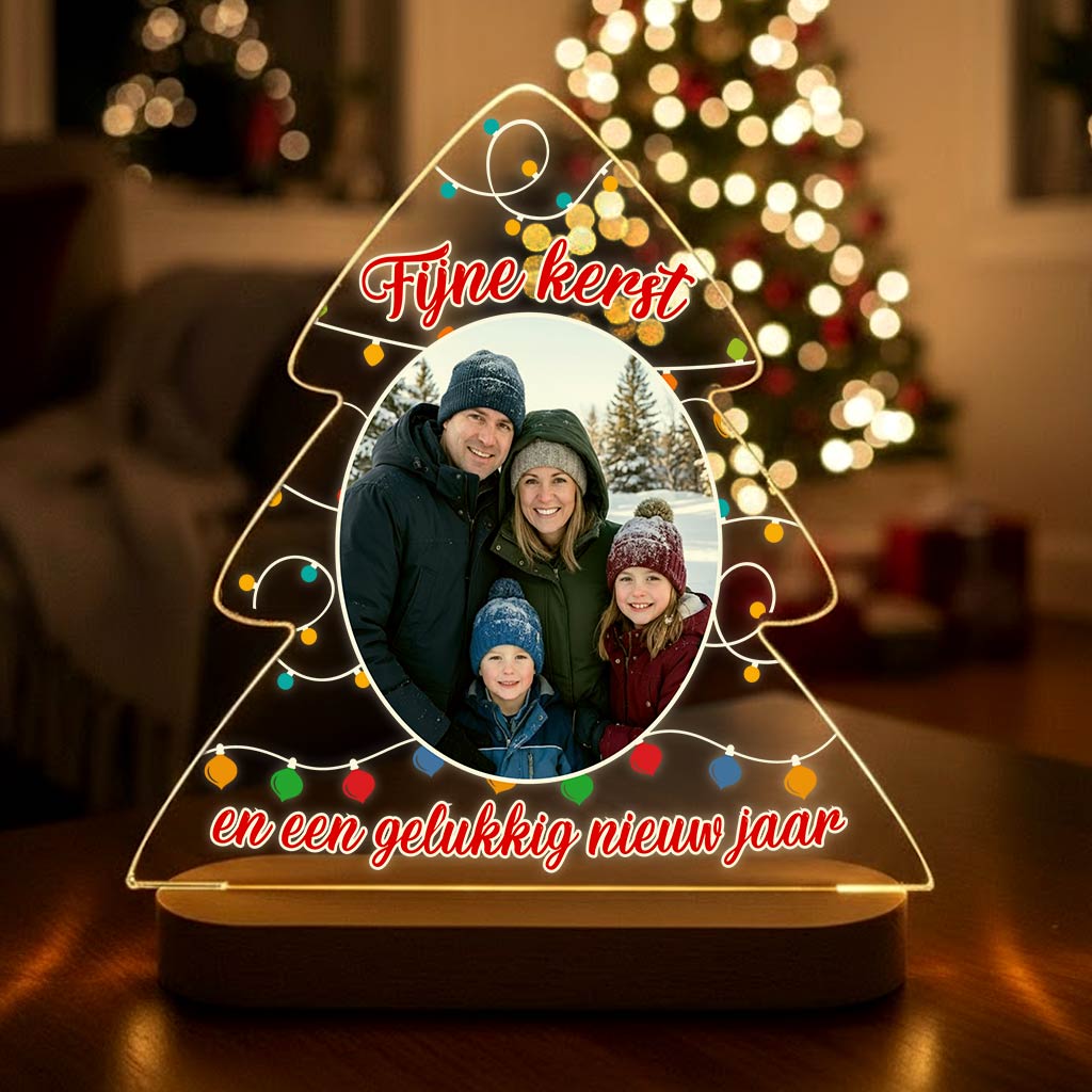 Fijne kerst Fotolamp - Bella Mia