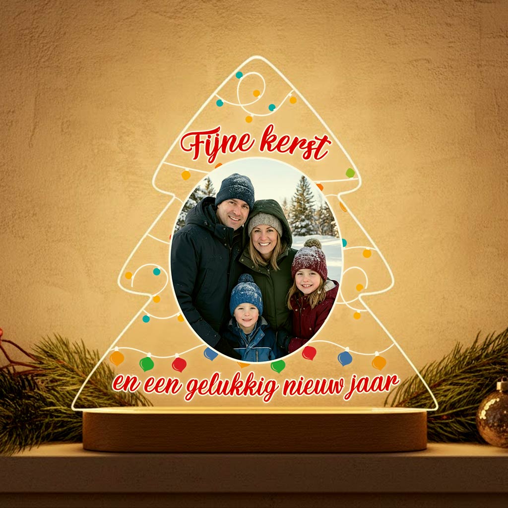 Fijne kerst Fotolamp - Bella Mia