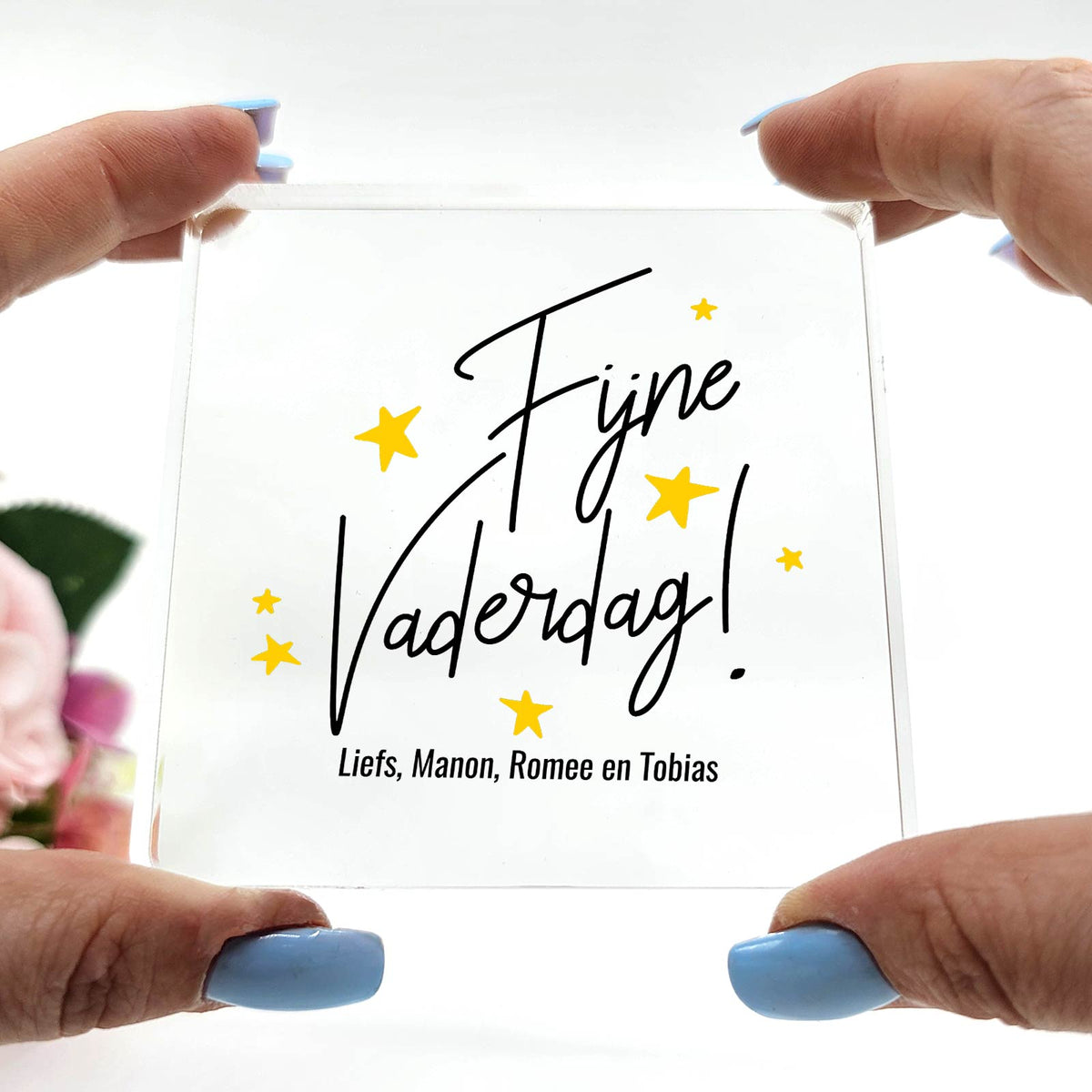 Fijne Vaderdag - Plexi Glas Plaque - Bella Mia